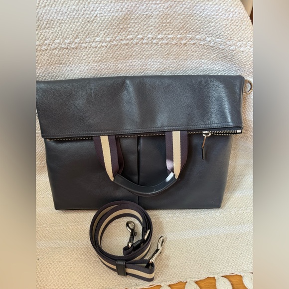 Coach Other - Coach F54759 Charles Foldover Tote in gray  Leather